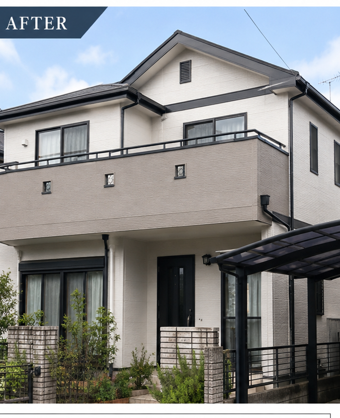 塗り替え後の戸建て住宅